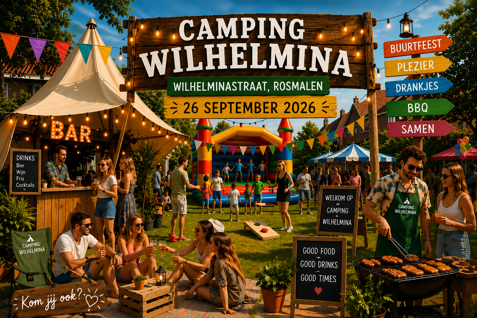 Camping Wilhelmina buurtfeest visual